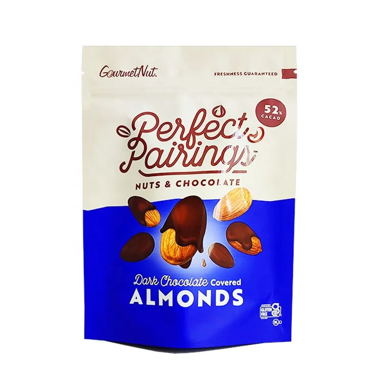 Custom Cashew Nuts Edibles Stand Up Pouch Heat Seal Plastic Food Package Nut Packaging Printed Mixed Nut Packaging