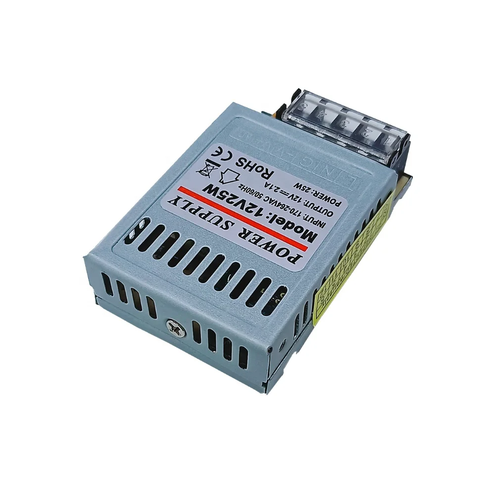 Ready To Ship CE RoHS LED Driver Uninterrupted Ac To Dc 12V 2.1A 25W Power Supply