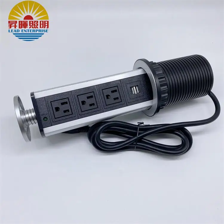 factory direct sale Pop socket tripod in kitchen, alloy stretched vertical UL  power socket