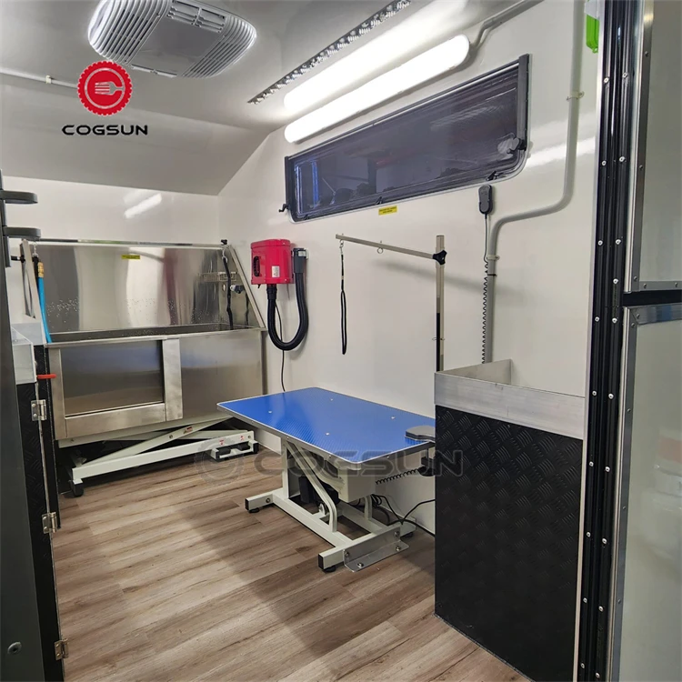 Outdoor Mobile Dog Spa Trailer Fully Equipped Dog Grooming Trailer For Sale