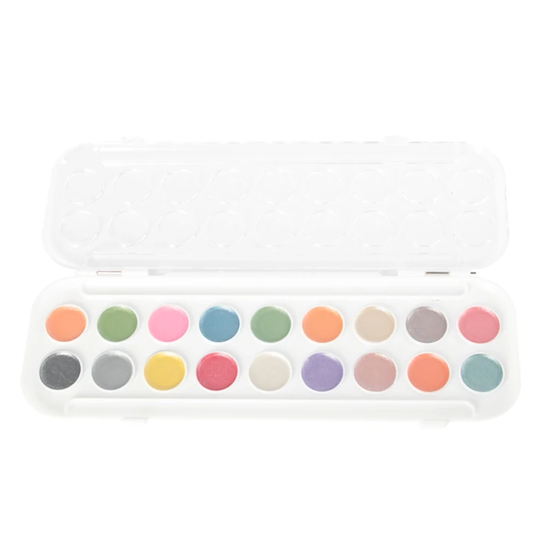 Signature Metallic Watercolor Set, 18 Piece Pearl Paint, Perfect for Wall, Paper, Canvas, and Wood Painting forschool