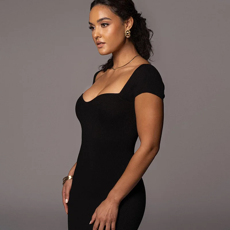 2024 new fall clothing for women New Style Fashion Women Off shoulder Pure Color Casual Dress