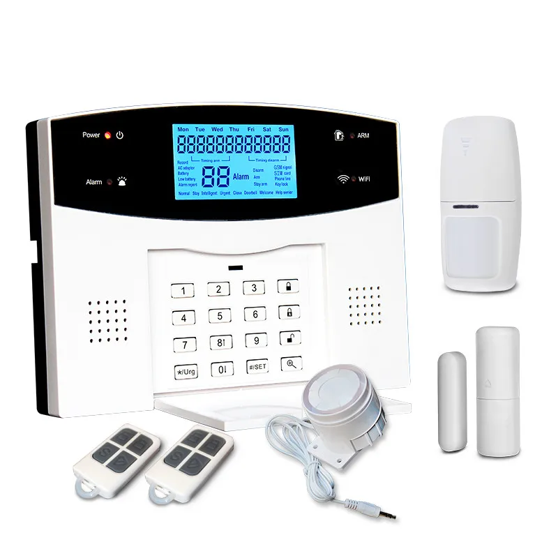 Улучшенная система сигнализации с ЖК-экраном GSM анти-вор функцией Wi-Fi может работать приложением для Android и