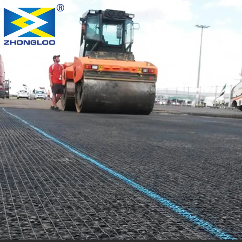 Earthwork Products Biaxial Glass Fiber Fiberglass 50kn/M 100kn/M Geogrid for Road Bed Railway