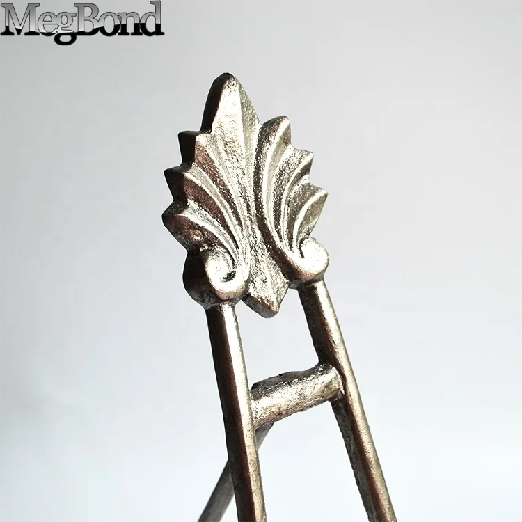 Cast iron  wholesale mini table top easels,  small table metal easel for magazine