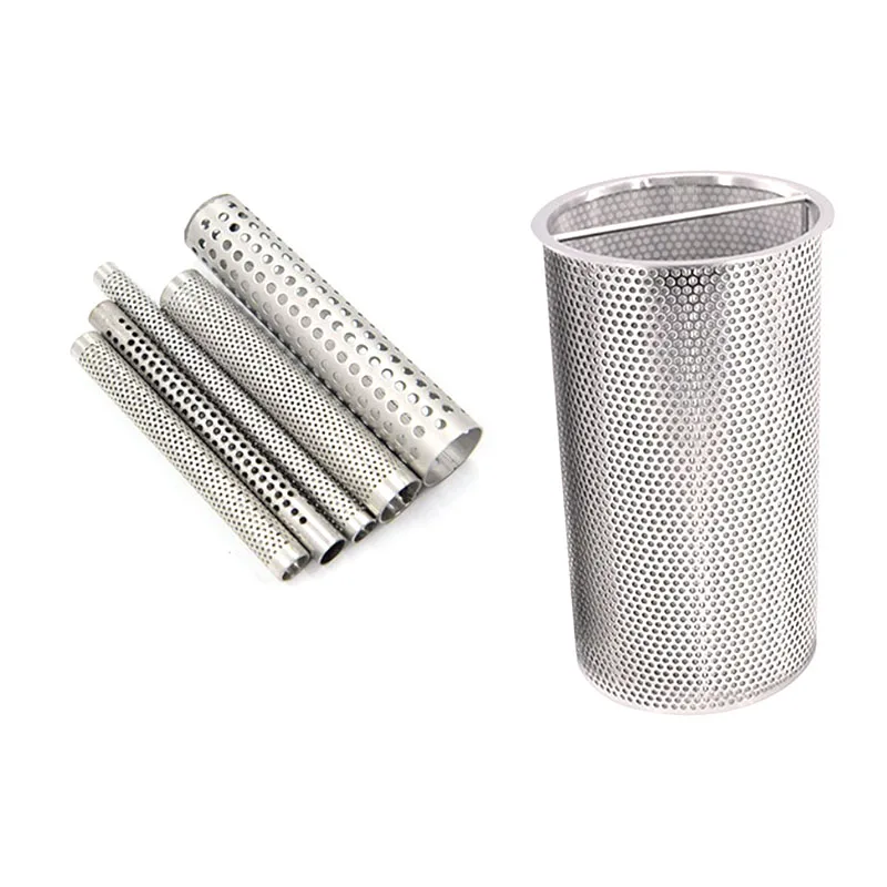 Настраиваемые проволочные сетчатые фильтры из нержавеющей стали, Круглый перфорированный фильтр, сетчатый фильтр