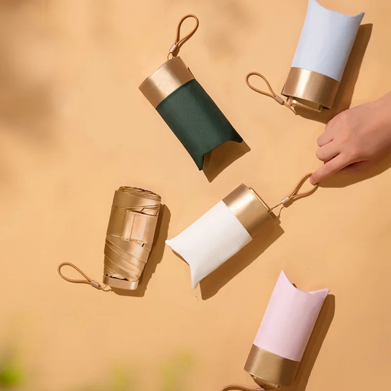 LOTUS Guarda Chuva Payung Sombrillas Paraguas Women Mini Pocket 5 Folding Umbrella Travel Modern Beach Umbrella Uv Umbrella