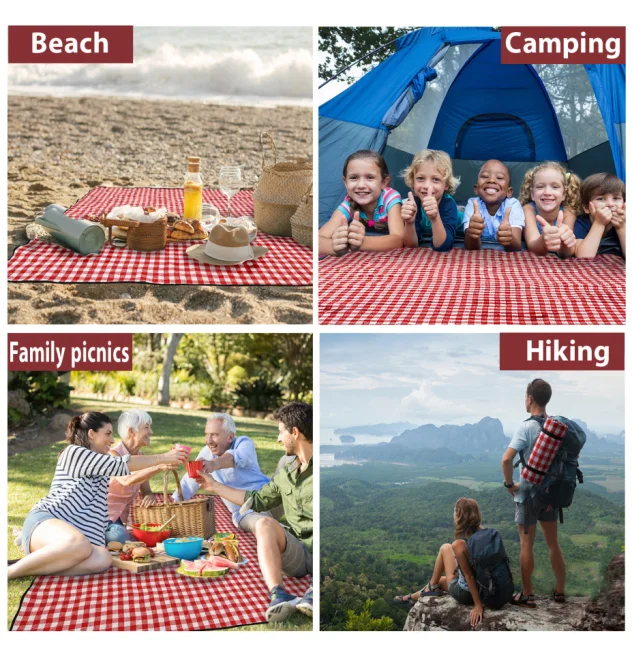 Оптовая продажа, складное одеяло для пляжа и пикника с индивидуальным логотипом BSCI