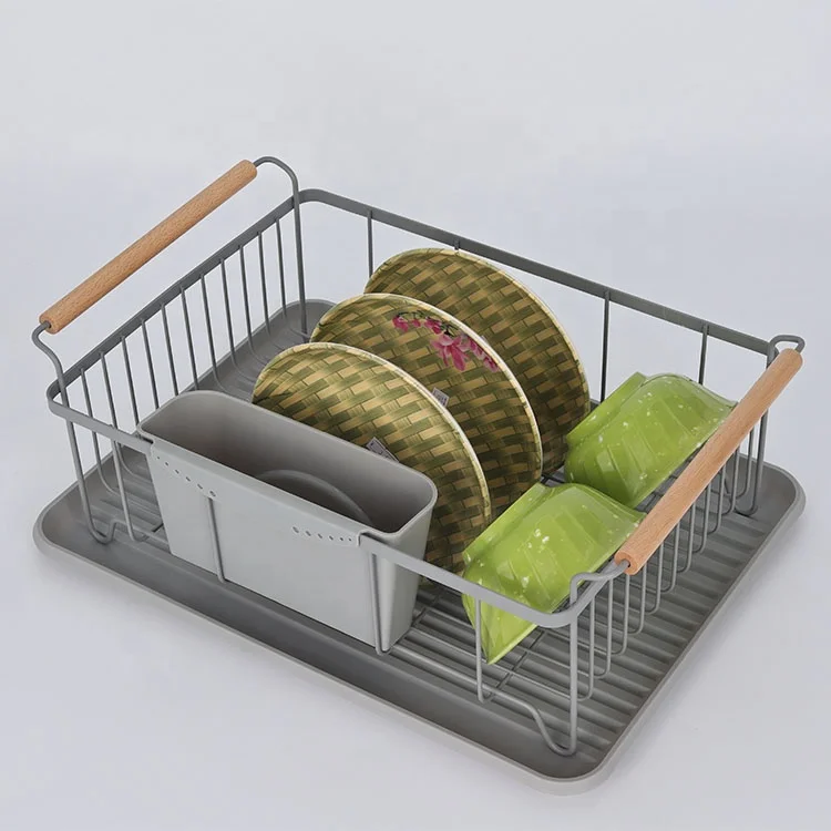Dish Drying Rack , Collection Dish Drainer Drain Board and Utensil Holder