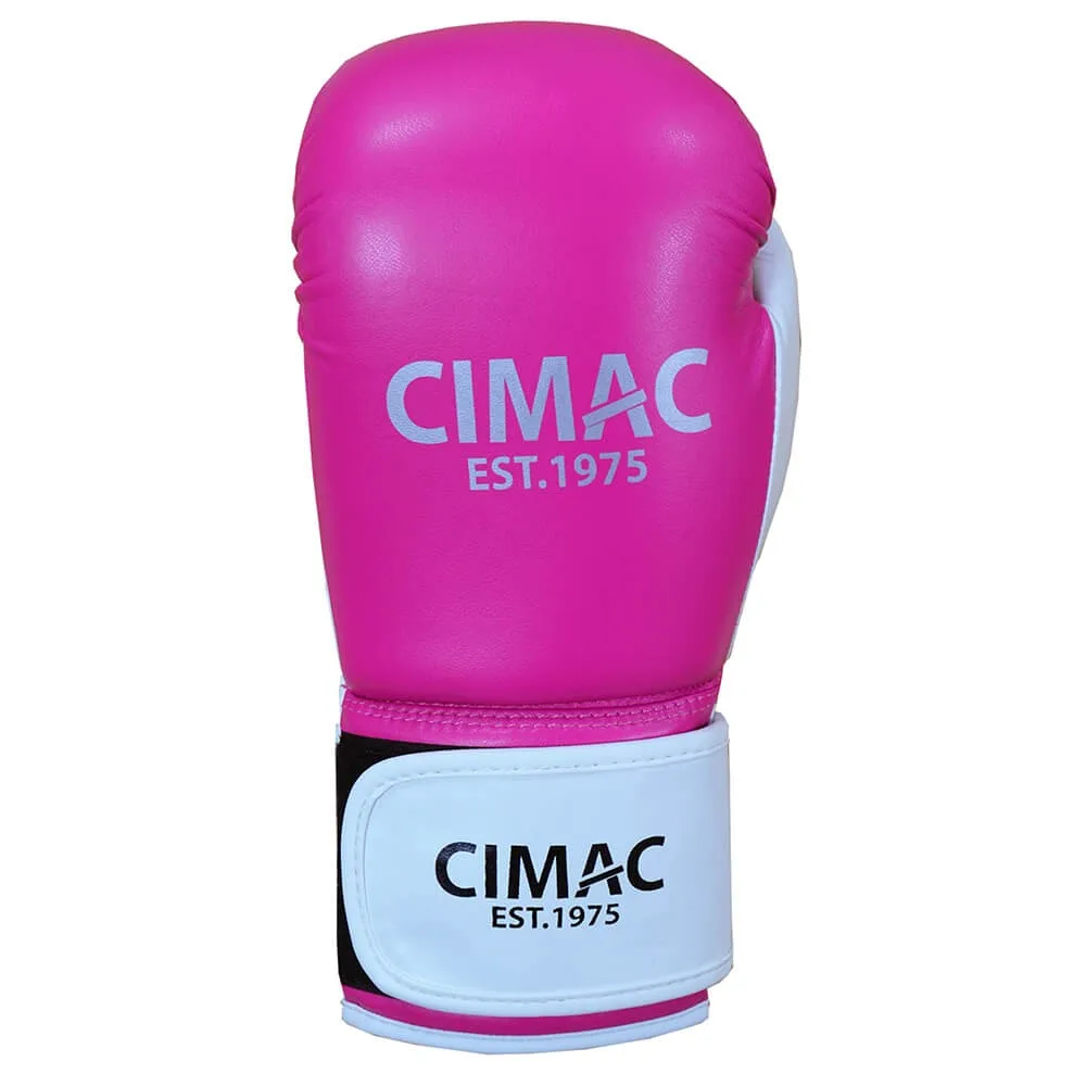 Customized Cow Hide Leather Cheap Pink Ladies Boxing Gloves