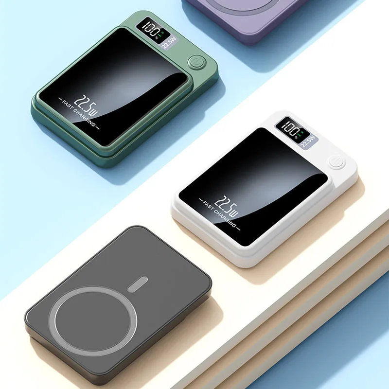 Оригинальный завод портативный 22 5 Вт Быстрая Зарядка Power Banks Мини Портативный магнитный беспроводной Bank для телефона 13 14 15