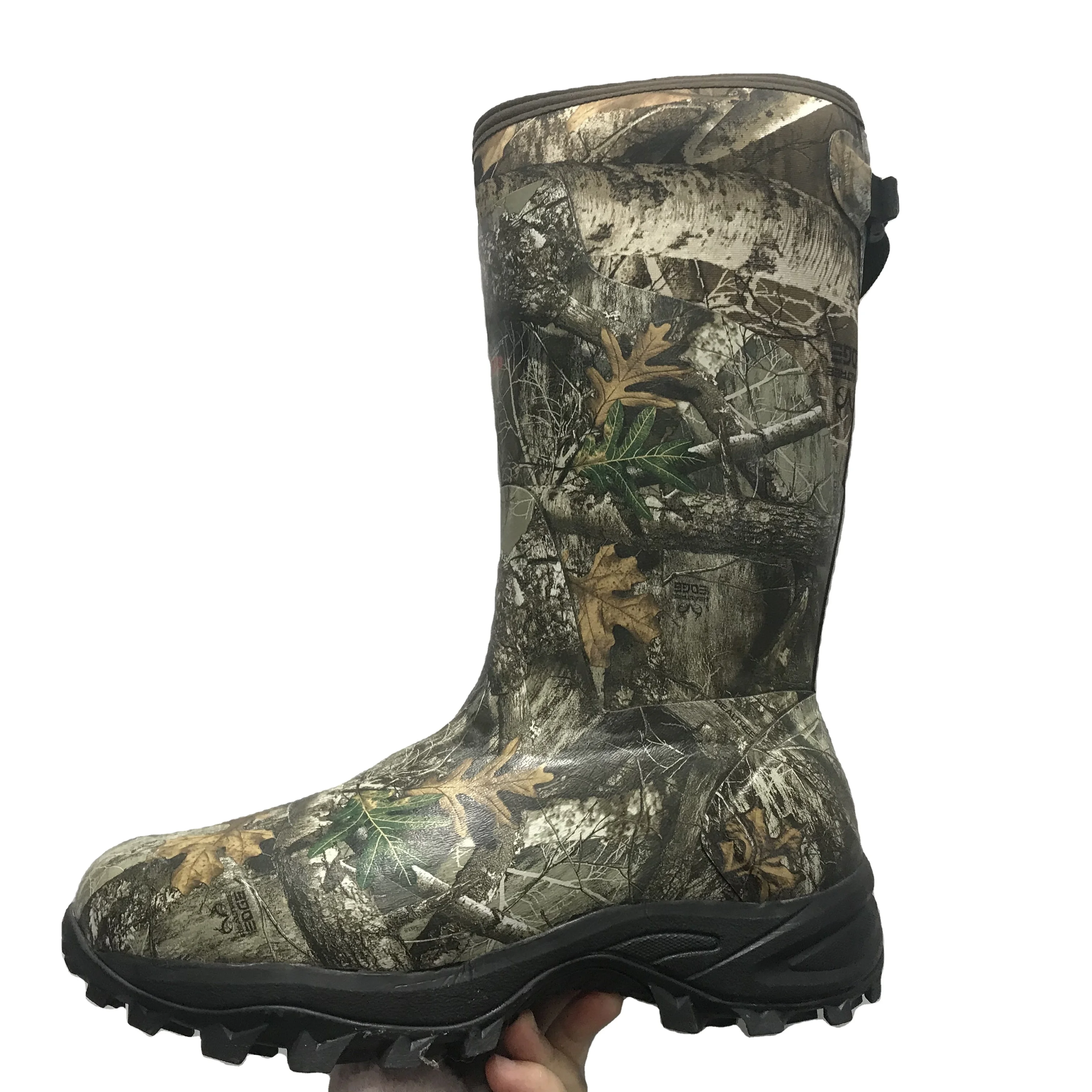 waterproof camouflage neoprene insulated rubber waterproof   hunting boots for men