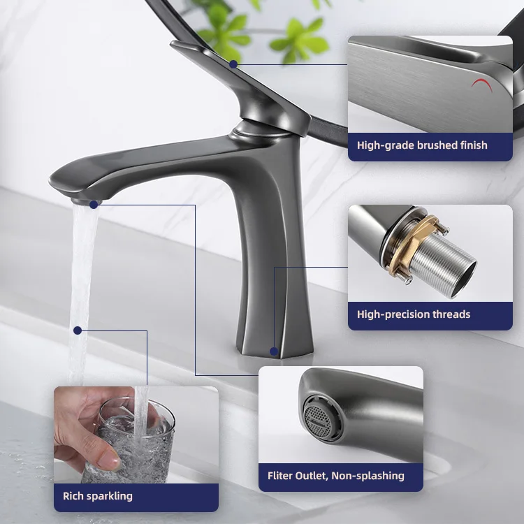 Kidolux Hot And Cold Water Mixer Copper New Design Brass Bathroom Basin Faucet High Quality Sanitary Ware Bathroom Tap