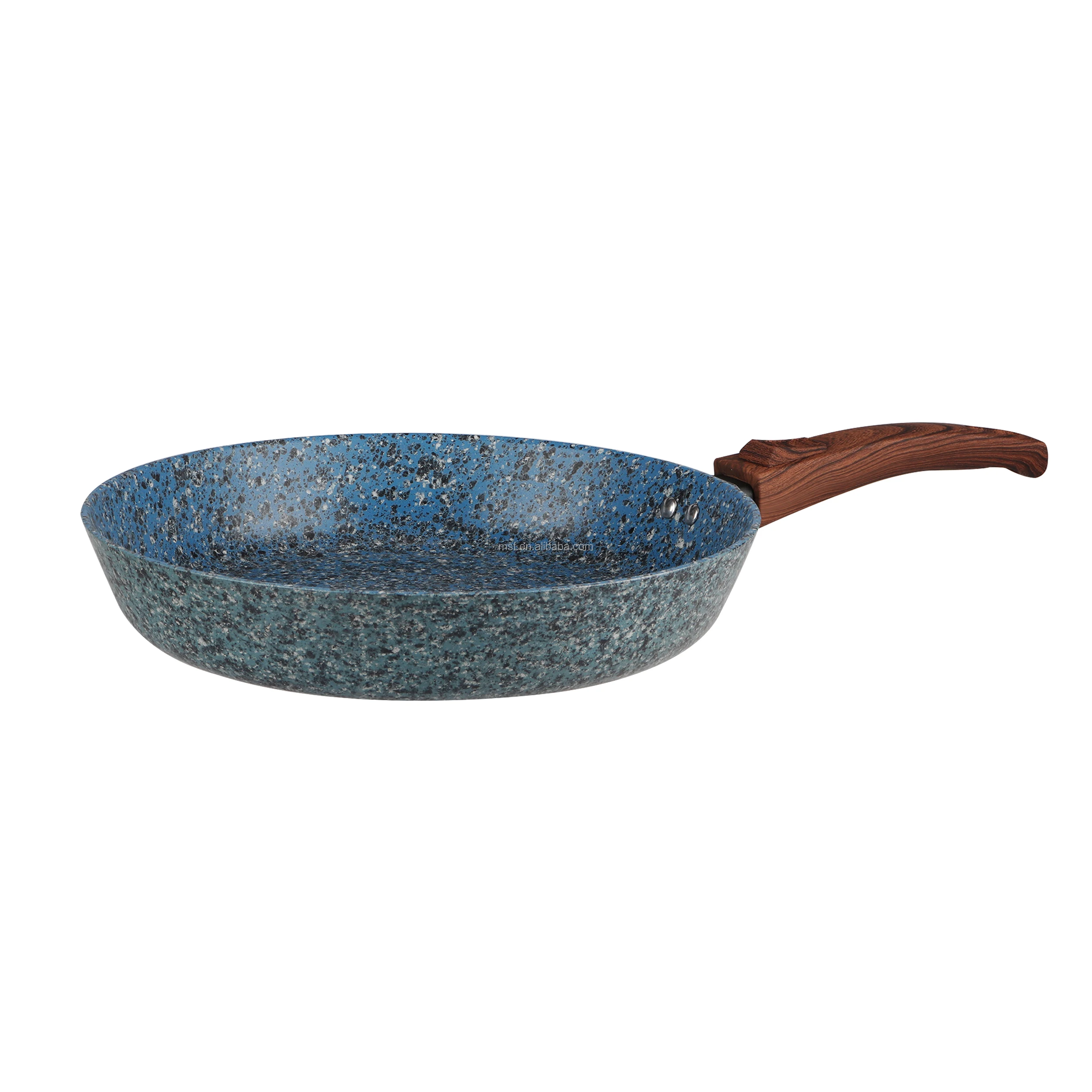 thick pressing aluminum nonsick granite coating 3 pcs frying pan with detachable handles
