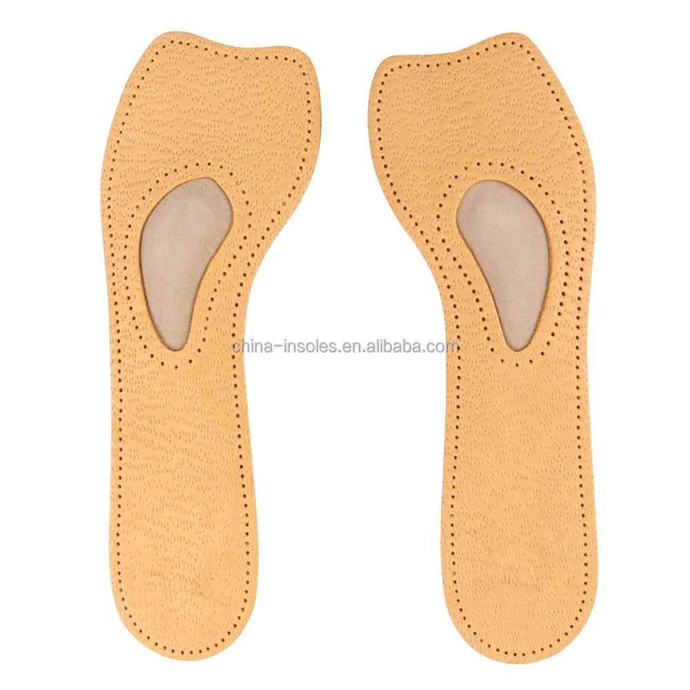 SINCE Lady High Heel 3/4 Length Self Adhesive Women Soft Anti-slip Sheepskin Leather Insoles With Metatarsal Support