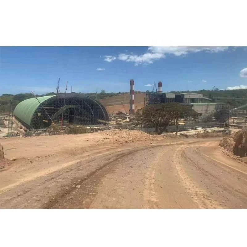 LF-BJMB Prefab Steel Roof Structure System Flat Bunker Coal Storage Shed Space Frame Company