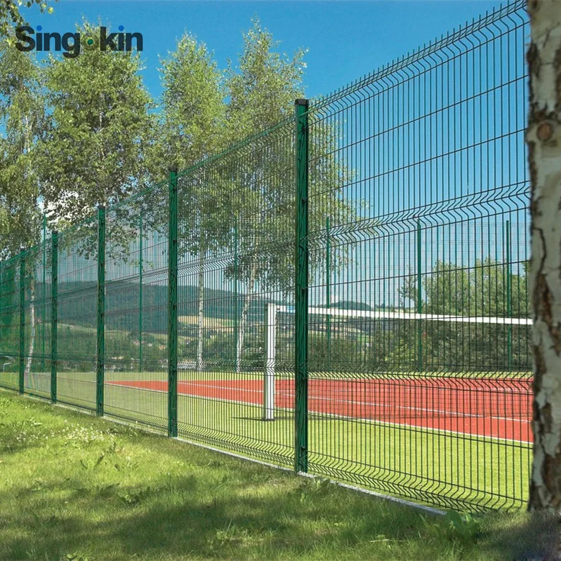 cheapest 2m tall powder coated 3d welded curvy mesh security fencing pvc fencing garden panel