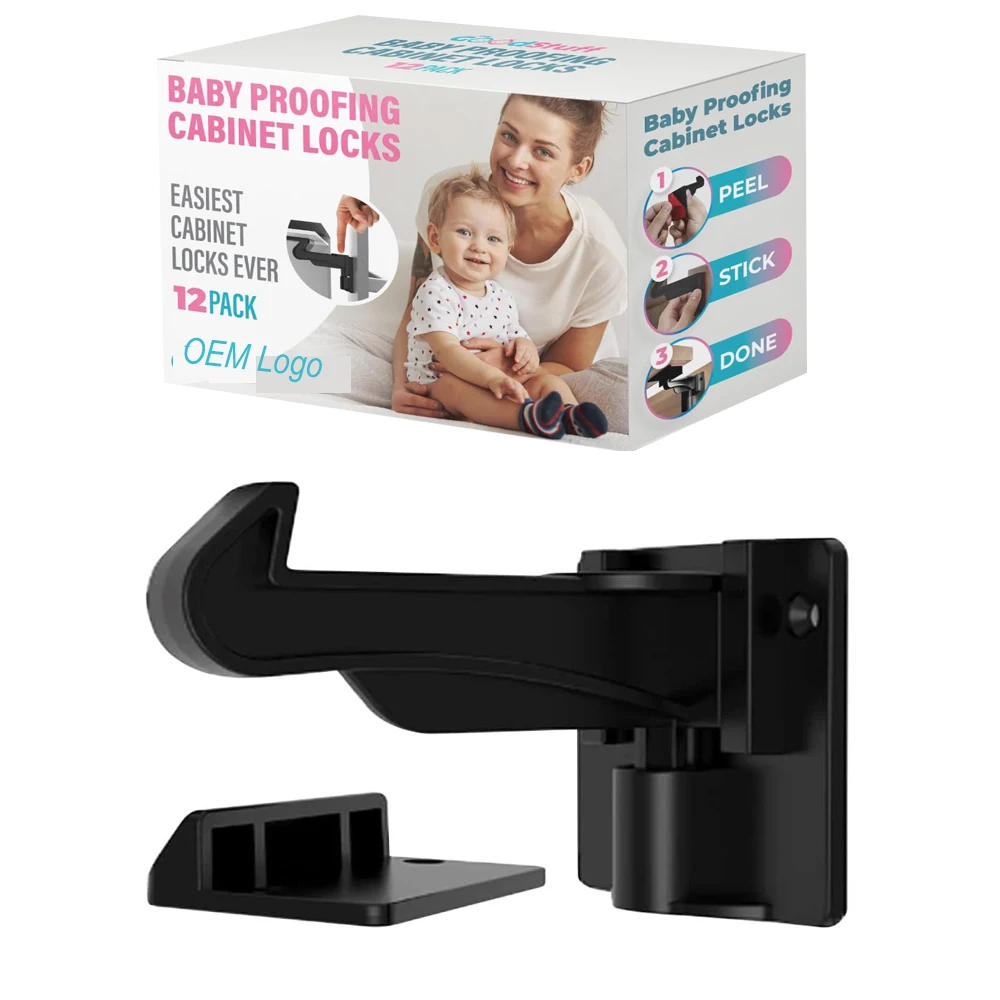 Factory Wholesale High Quality Baby Products 3M Adhesive For Cabinet Drawer Big Baby Safety Lock