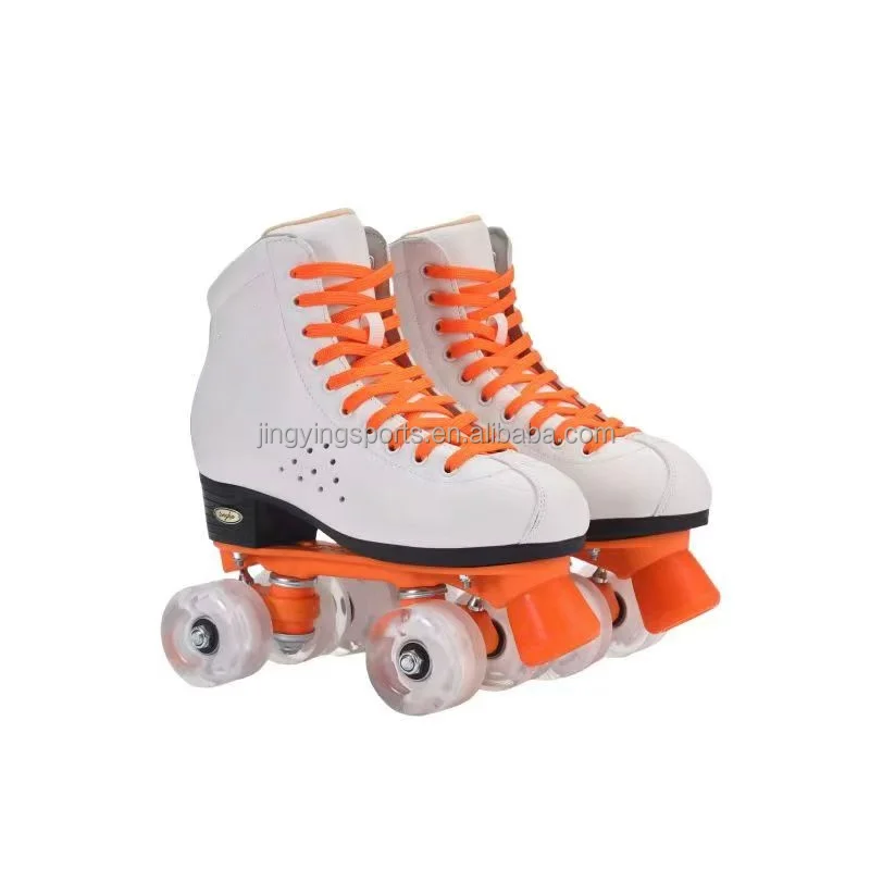 Custom Leather 4 Wheels Roller-Skate Shoes Boot Quad Roller Skate for Teen Children Kid Girl Boy Men Women Adult