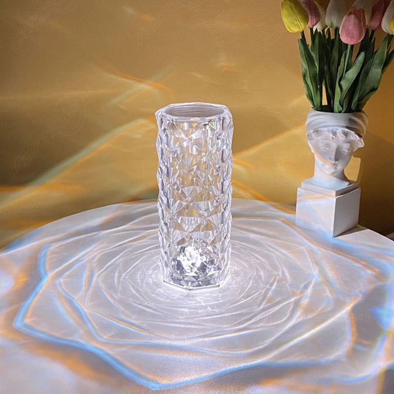 Tischlampe Kristall Lampe LED cristal Rose Table Lamp