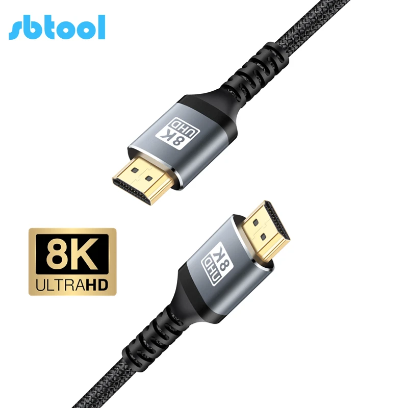 8K HDMI Cable 3.3ft Male To Male Hdmi Cable 4K@120Hz 8K@60Hz 3d hdr 48gps 8k 2.1 hdmi cable