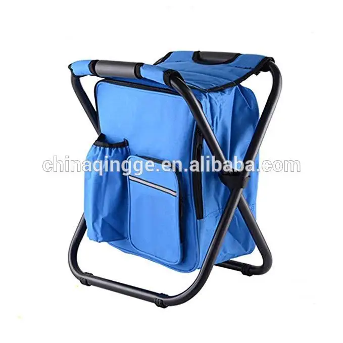
Folding Camping Cooler Bag Fishing Backpack Chair 