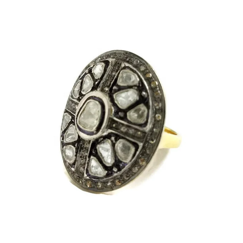 
Кольцо с бриллиантами в виде розы из серебра 925 пробы, викторианское кольцо, викторианские ювелирные изделия 