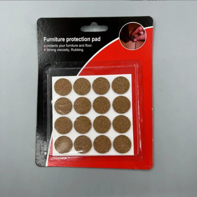 Factory customized heavy duty self adhesive furniture feet cork pads