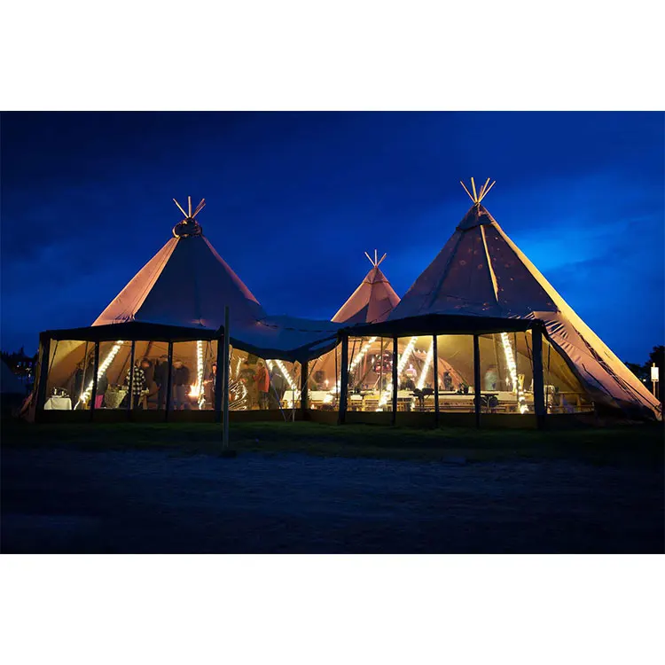 outdoor heavy duty huge canvas luxury pyramid giant stratus event tipi nordic tepee marquee festival party wedding tent for sale