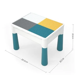 Multi-function Kids DIY Plastic Building Blocks Desk Learning Playing Table
