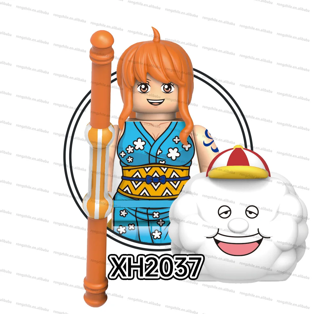 X0352 Japanese Anime Cartoon One Pieces Building Blocks Mini Action Figures Bricks Model Education Toys For Kids Juguetes Gift
