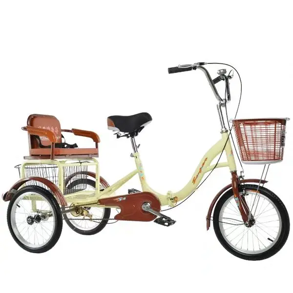 New shock-absorbing middle-aged and elderly tricycle/Human pedal tricycle adult leisure scooter adult pedal tricycle 16 20 inch