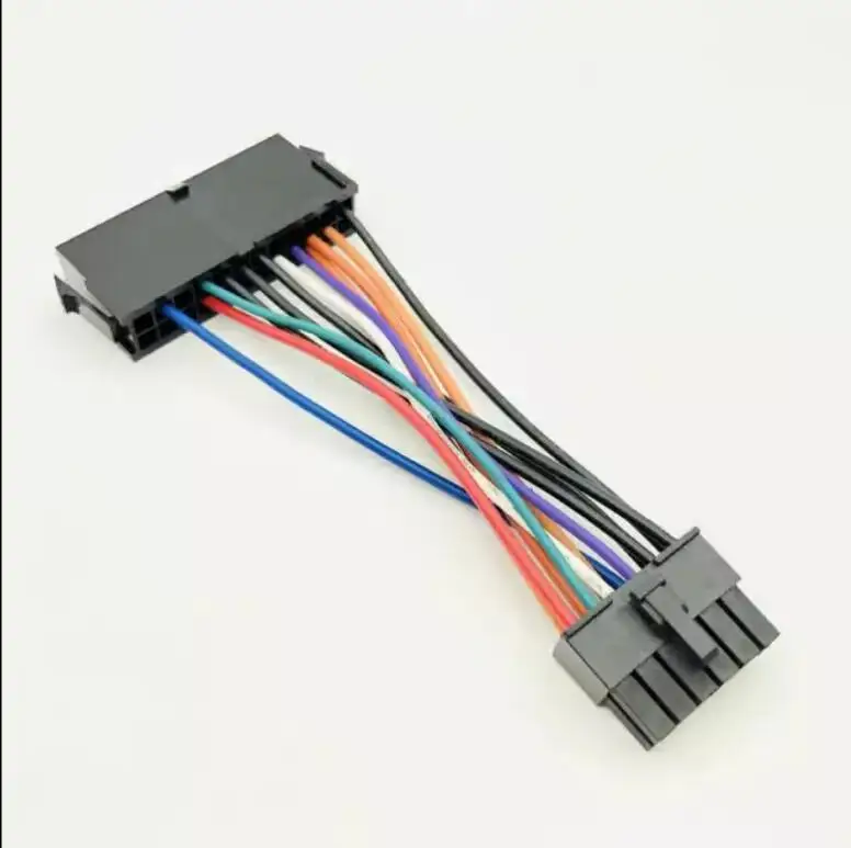 Кабель питания ATX 24Pin с гнездом на 12pin, переходник для Q87H3-AM, компьютерный кабель 18AWG