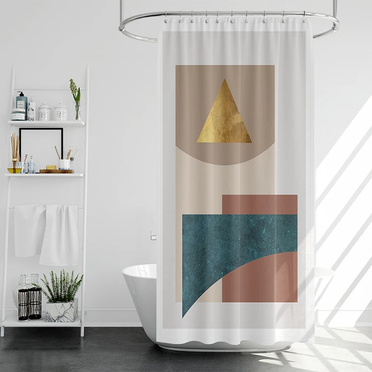 2022 Amazon Hot Selling Shower Curtain For Bathroom Printed Waterproof Designers Shower Curtains Set Shower Curtain Fabric