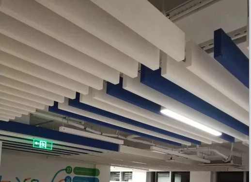 Fire-Resistant Sound Insulation Fiber Glass Wool Ceiling Tile for Office With Heat Insulation Materials