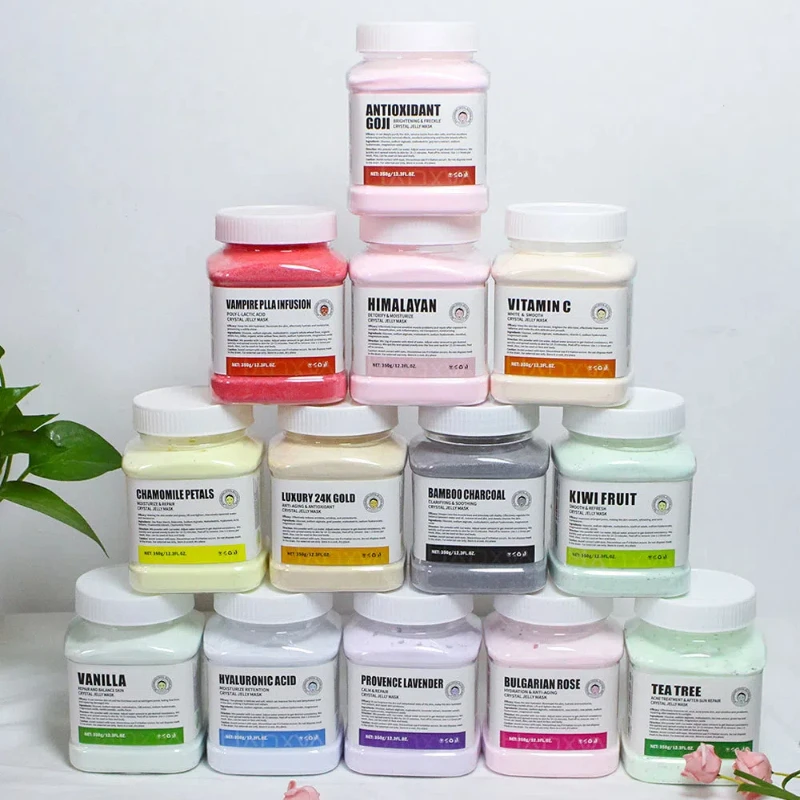 Hot Sales 350G Natural Organic Collagen Hydro Jelly Masks PowderAnti Aging Anti Wrinkle Skin Care Korea Facial Jelly Mask Powder