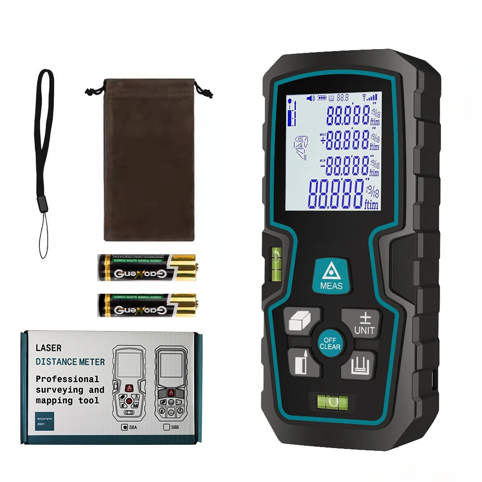 Professional Laser Rangefinder 40M 80M 100M Electric Distance Meter High Precision Outdoor Measuring Instrument Tool