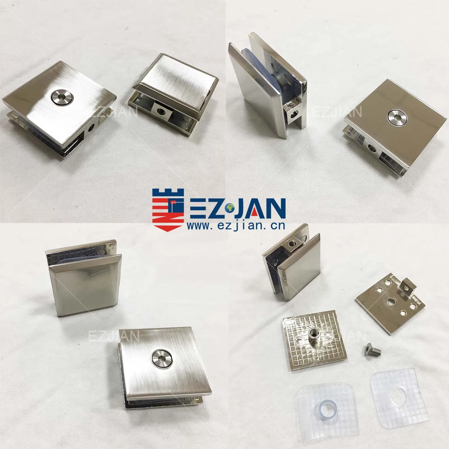 glass fencing square bathroom shower glass door clamp connector