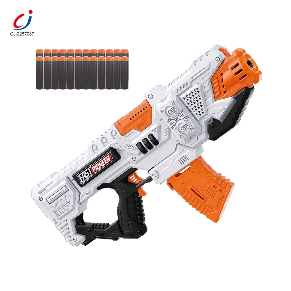 Chengji hot sale children outdoor shooting game eva foam bullets gun toy electric soft bullet rifle for boys