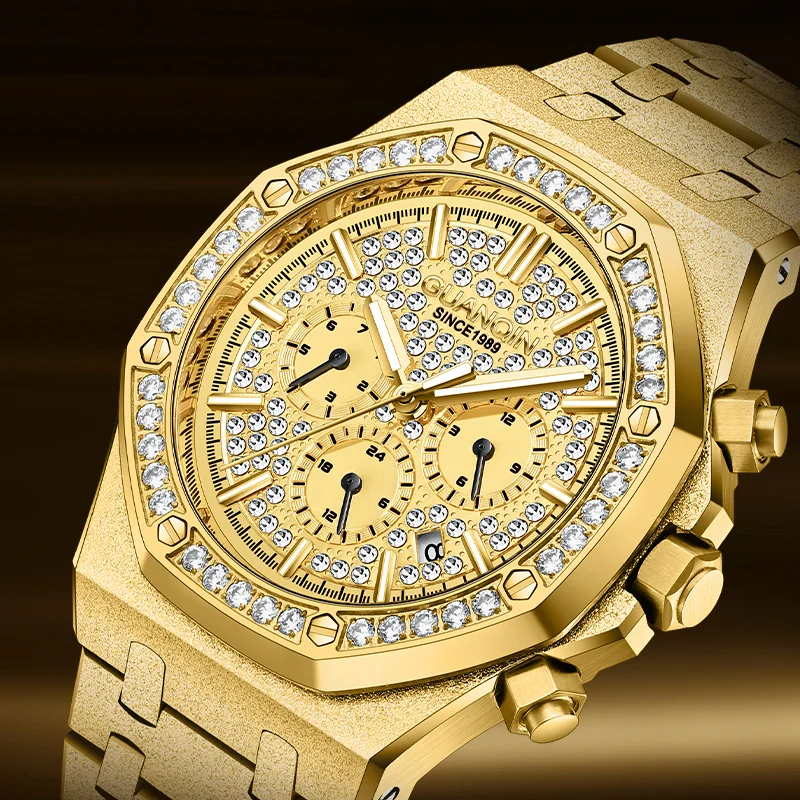 2024 New Men Business Mechanical Watch Gold Wristwatches