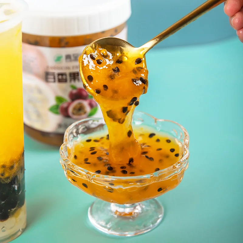 1.3kg High Quality Luscious Jam With Pulp-Passion Fruit Jam Production Serve With Cold Drinks Cakes Bread And Halal Jam