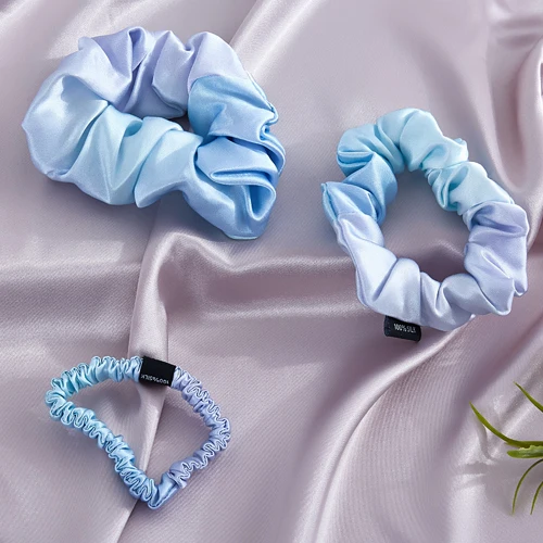 Mulberry 6Pcs/Set French Grace Wholesale For Advertising Promotion Activities Silk Hair Scrunchi With Branding