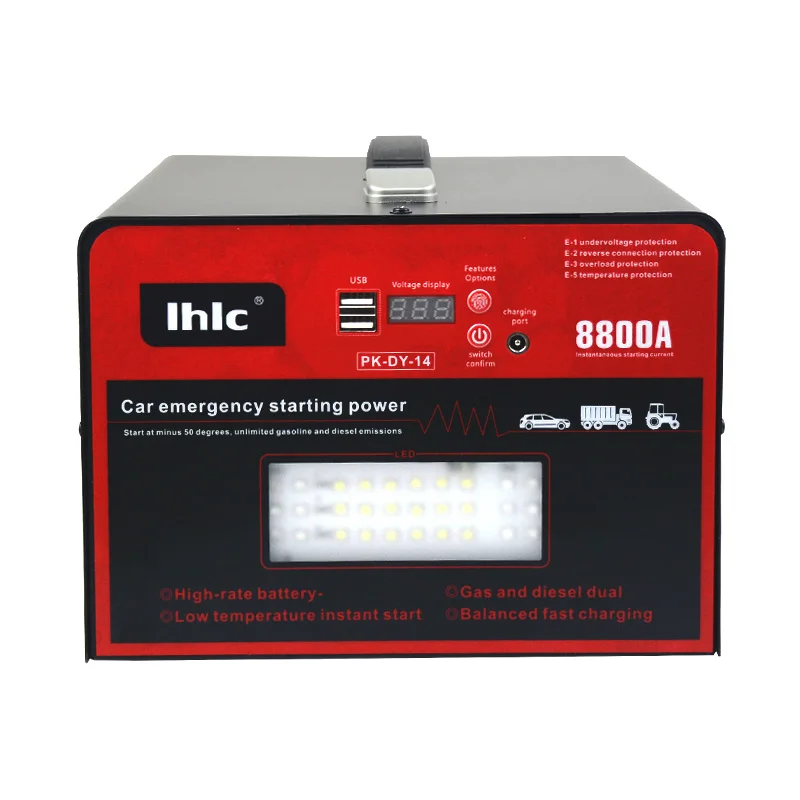 Новое поступление, автомобильное портативное автомобильное пусковое устройство, источник питания 12 В/24 В, универсальное пусковое устройство, внешний аккумулятор для автомобилей и грузовиков