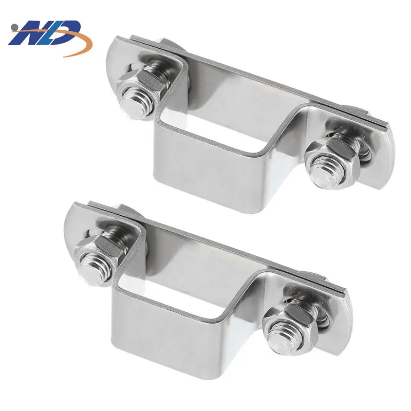 U Shaped Connector Bracket 304 Stainless Steel Bar Security Holder Brackets for Door Window Shed Closed Bar Holder Strut Channel