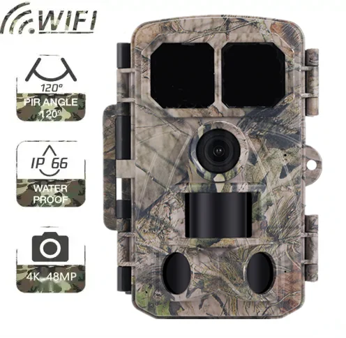 BSTCAM 4K 48M Bluetooth&WiFi APP control 120 wide Angle PIR 20m/85ft IR TriggerOutdoor Wildlife  Motion Detection Trail Camera