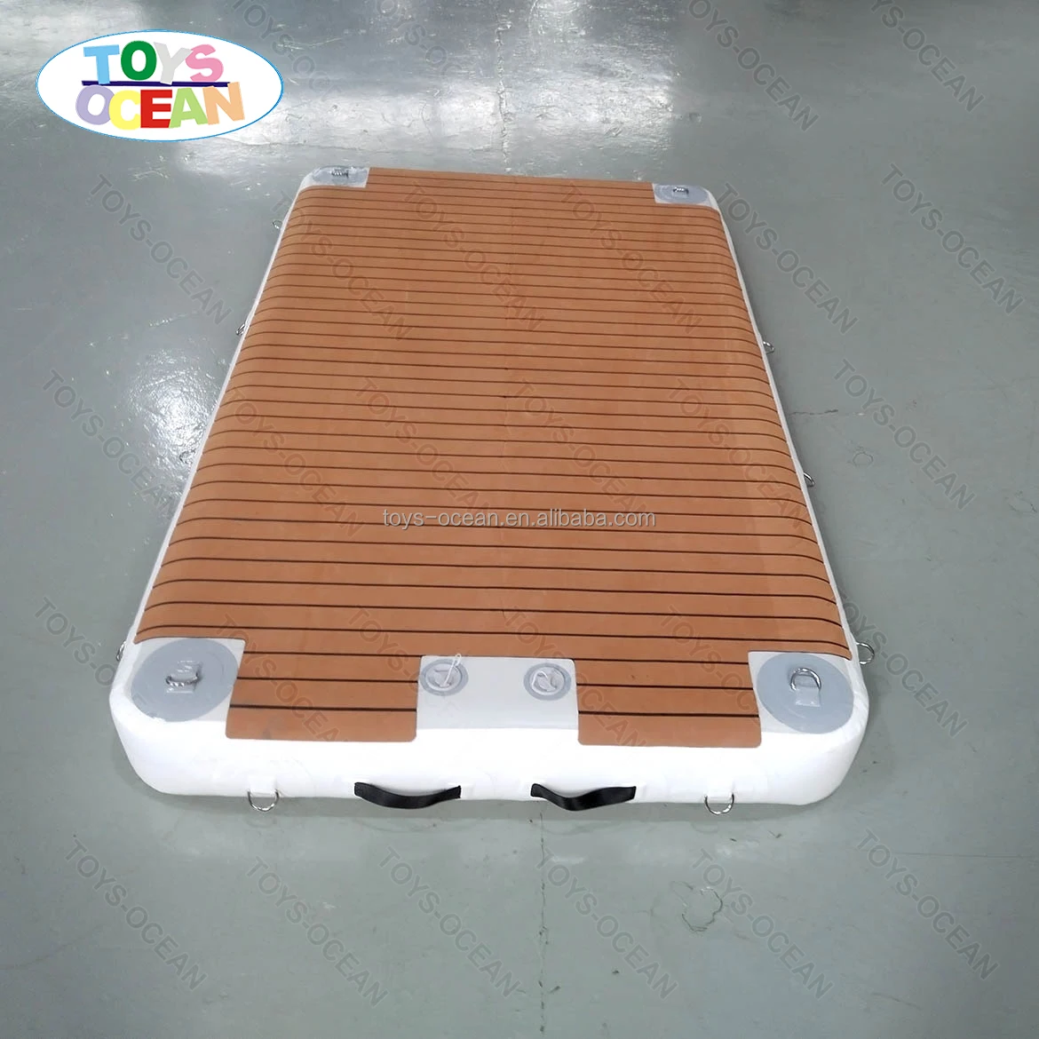 custom made portable platform teak inflatable dock  yacht maintenance platform