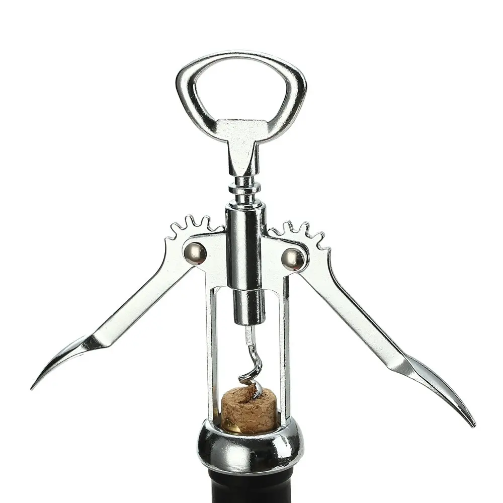 Multifunctional Premium Wine Bottle Opener Portable Metal Silver Beer Corkscrew