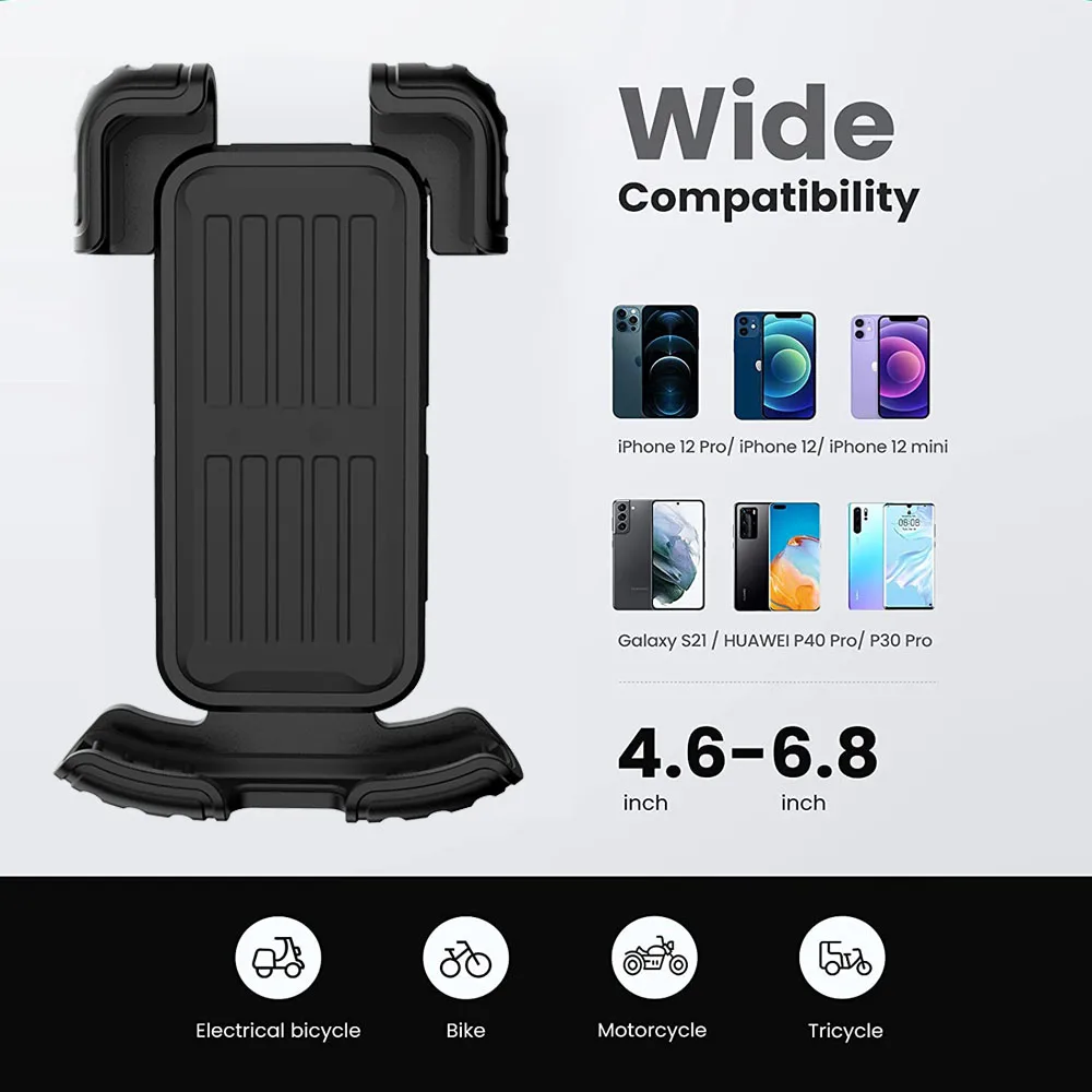 2021 Universal Motorbike Motorcycle Outdoor Mountain Bicycle Bike Handlebar Mount Stand Smart Cell Mobile Phone Holder