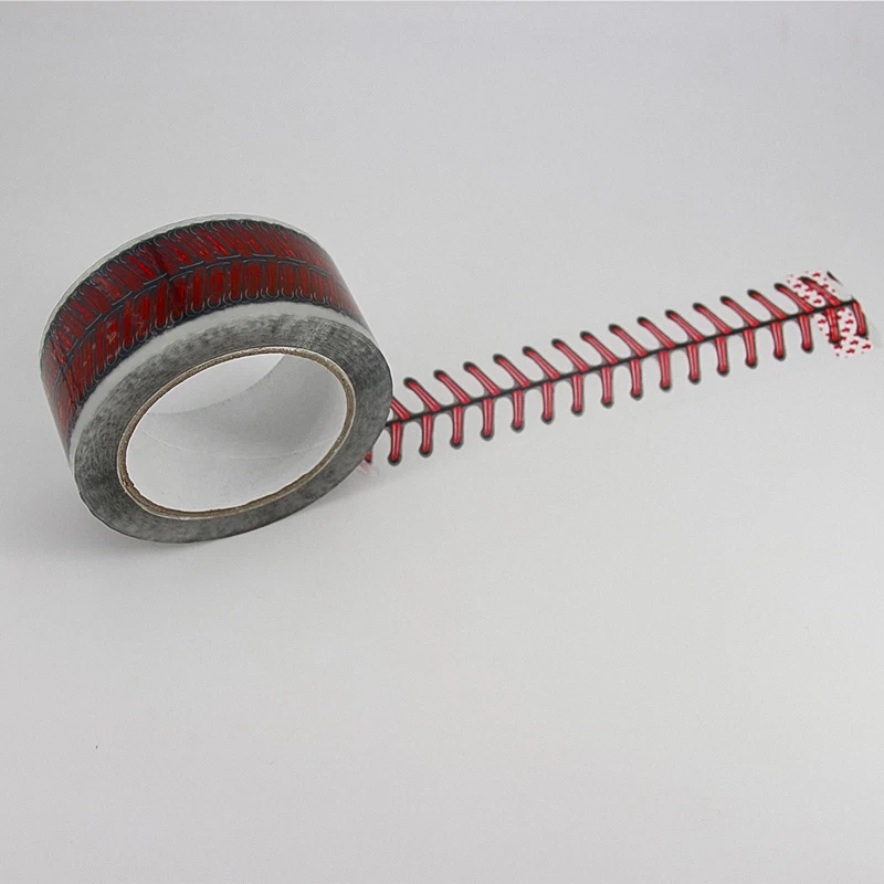 Baseball Stitches Design Packaging Tape 100 Yard Cellophane Adhesive Baseball Tape for Carton Sealing