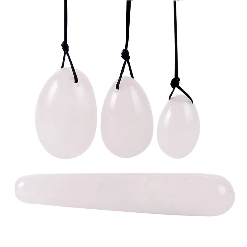 Adult Female Genital Exercise Products Natural Jade Crystal Egg 4-Piece Set in Multiple Colors Available Sex Products for Adults